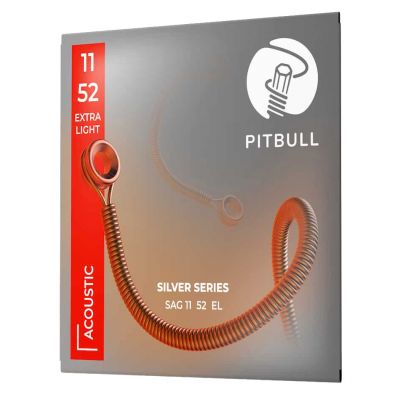 Pitbull Strings Silver Series SAG 11-52 EL Yeni Versiyon Akustik Gitar Teli 011-052